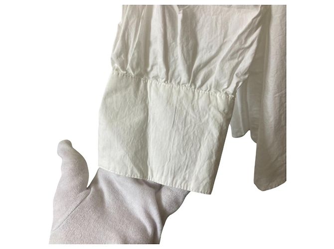 Autre Marque Breite Rüschbluse Simplicite Weiß - Ansicht 6