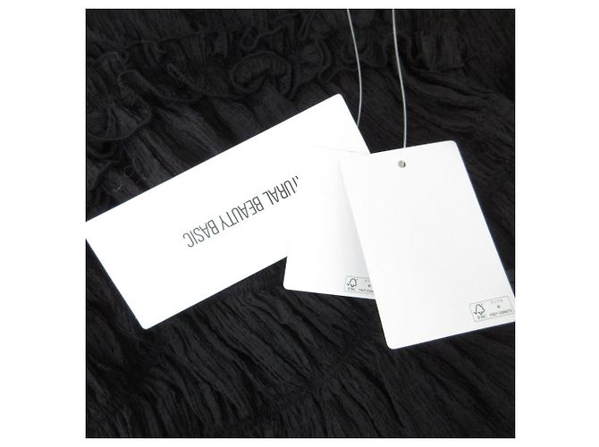 Autre Marque Durchsichtiges Karo-Rüschenkleid NATURAL BEAUTY BASIC Schwarz - Ansicht 12