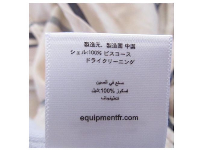 Autre Marque Camicia a Righe a Maniche Lunghe Equipment Beige - vista 10