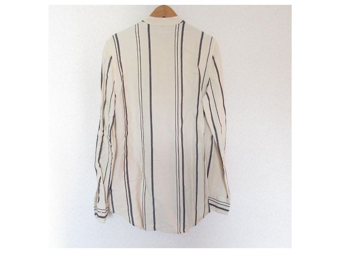 Autre Marque Camicia a Righe a Maniche Lunghe Equipment Beige - vista 2