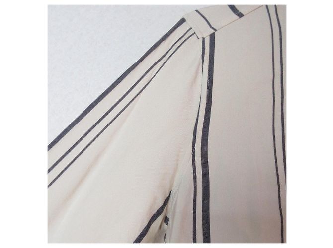 Autre Marque Camicia a Righe a Maniche Lunghe Equipment Beige - vista 4