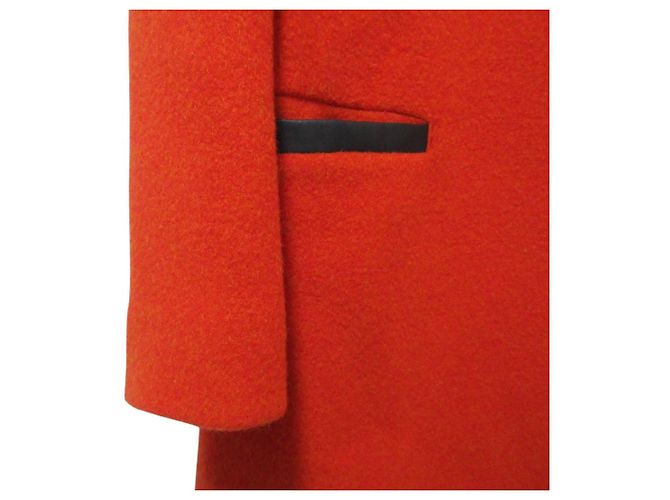 ISSEY MIYAKE Chester Coat Wool Angora Coat Orange - view 5