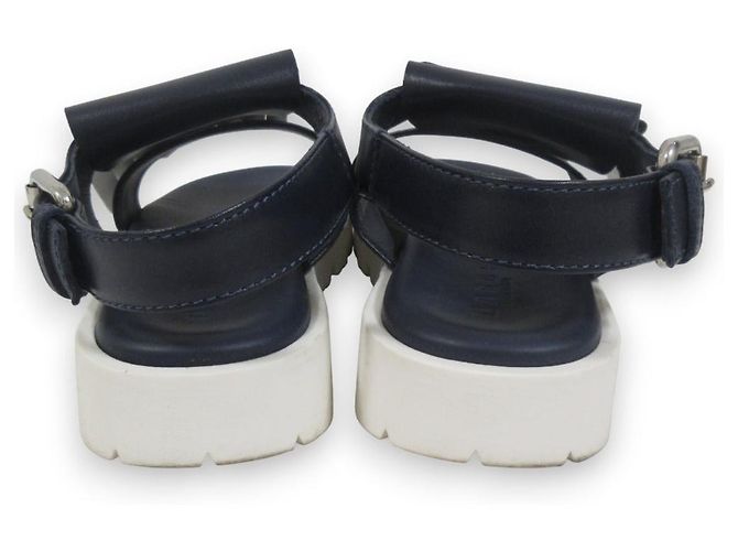Sandali in pelle con frange Marni Blu - vista 4