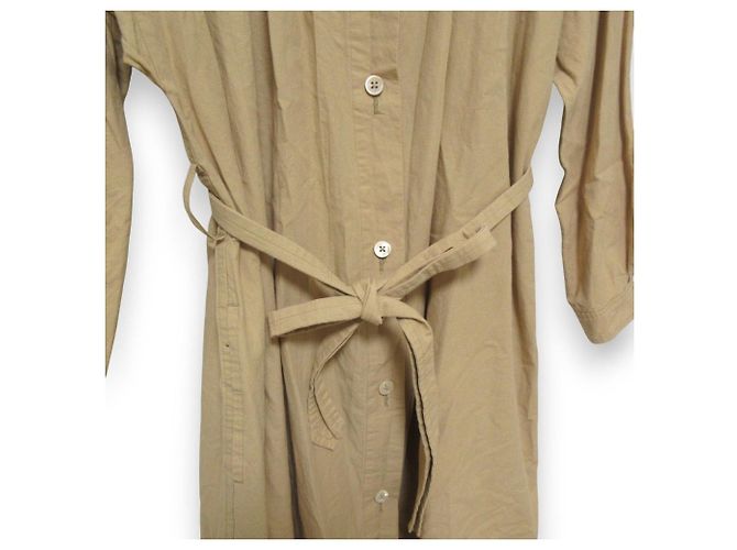 Autre Marque Vestido de algodón y lino Nigel Cabourn Beige - vista 4
