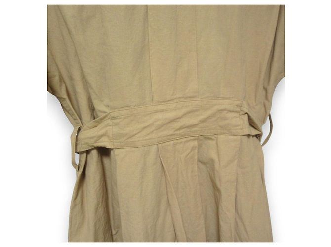 Autre Marque Vestido de algodón y lino Nigel Cabourn Beige - vista 9