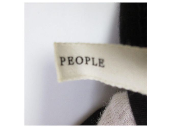 Autre Marque PLAIN PEOPLE Kurzarm Pullover mit voluminösen Ärmeln Schwarz - Ansicht 4