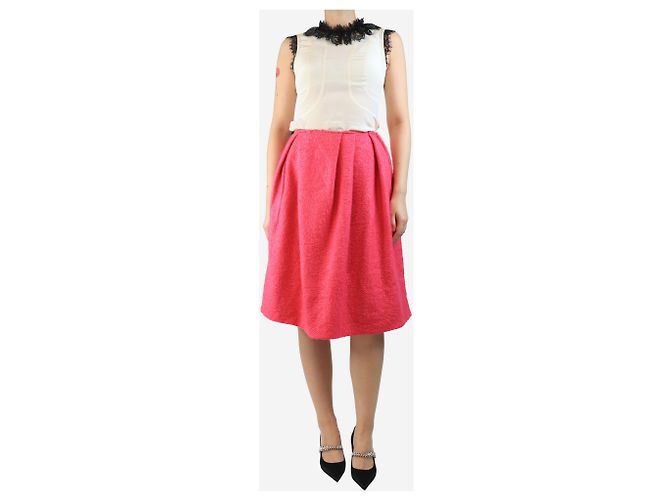Marni Falda midi de mezcla de lana rosa - talla UK 8 - vista 2