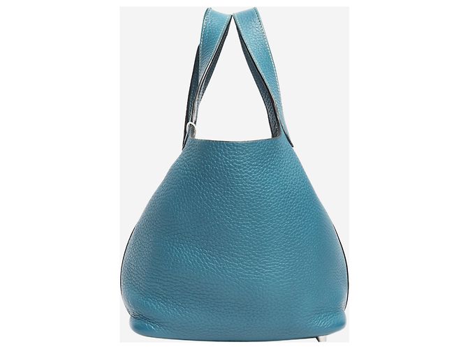 Hermès Borsa Picotin 18 in pelle Clémence blu jeans - vista 2