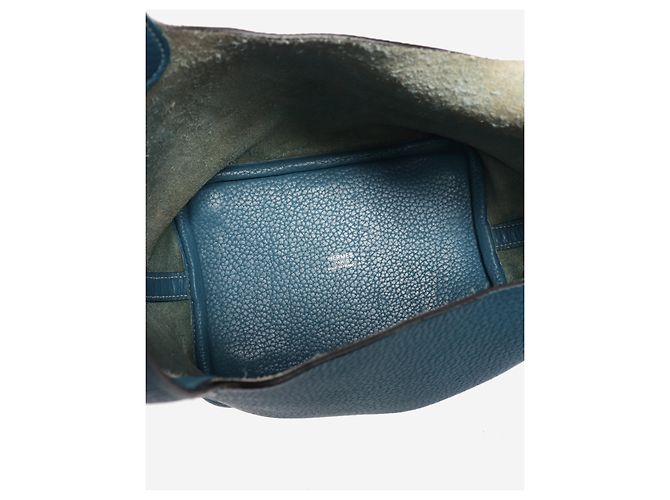 Hermès Borsa Picotin 18 in pelle Clémence blu jeans - vista 5