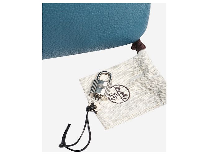 Hermès Borsa Picotin 18 in pelle Clémence blu jeans - vista 6