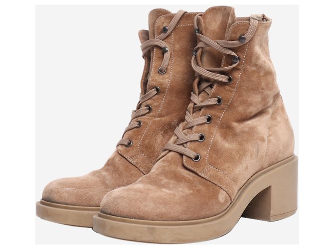 Gianvito Rossi Botas Camel Foster - talla EU 38,5 Castaño - vista 2