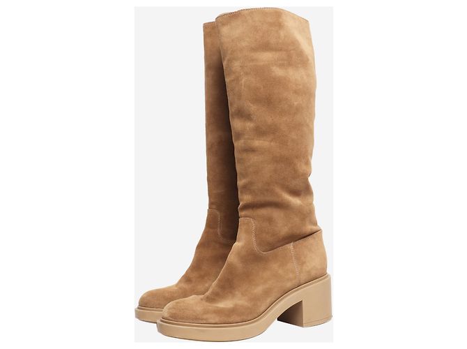 Gianvito Rossi Botas altas Camel Hynde - talla EU 38,5 Castaño - vista 2