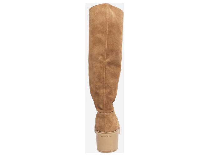 Gianvito Rossi Botas altas Camel Hynde - talla EU 38,5 Castaño - vista 3