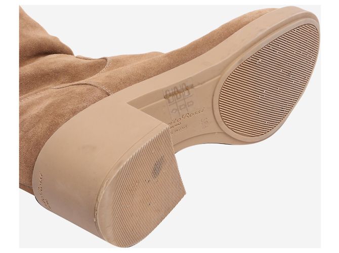 Gianvito Rossi Botas altas Camel Hynde - talla EU 38,5 Castaño - vista 4