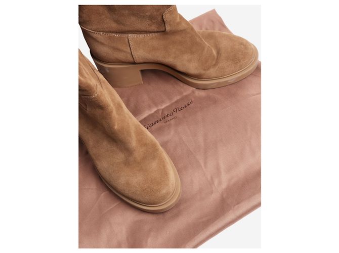 Gianvito Rossi Botas altas Camel Hynde - talla EU 38,5 Castaño - vista 5