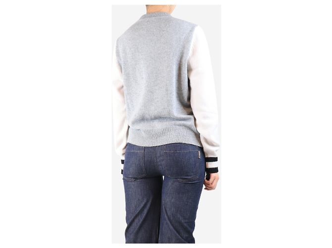 G. Kero Grau Juni Intarsien-Alpinsweater - Größe S - Ansicht 2