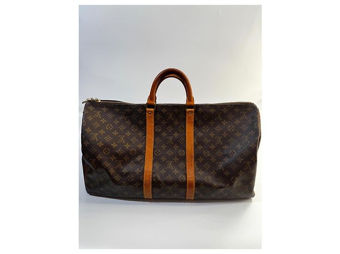 Louis Vuitton Keepall 50 Monogram Canvas Travel Bag Bronze - view 3
