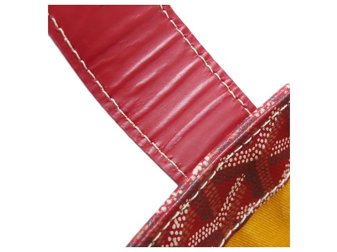 Goyard Herringbone Tote Bag aus beschichtetem Canvas Rot - Ansicht 10