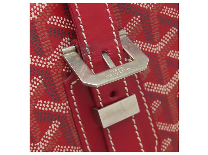 Goyard Herringbone Tote Bag aus beschichtetem Canvas Rot - Ansicht 12