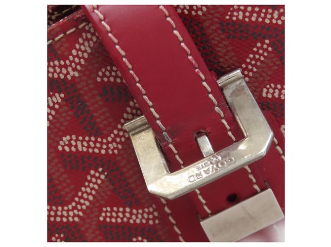 Goyard Herringbone Tote Bag aus beschichtetem Canvas Rot - Ansicht 14