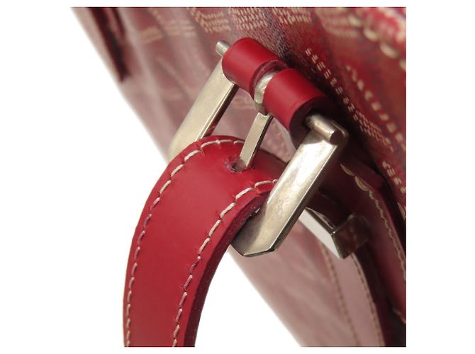 Goyard Herringbone Tote Bag aus beschichtetem Canvas Rot - Ansicht 15