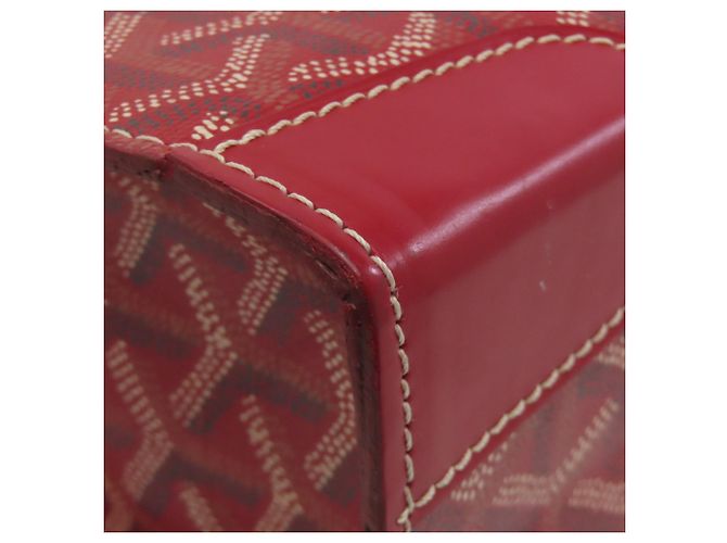 Goyard Herringbone Tote Bag aus beschichtetem Canvas Rot - Ansicht 22