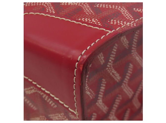 Goyard Herringbone Tote Bag aus beschichtetem Canvas Rot - Ansicht 23