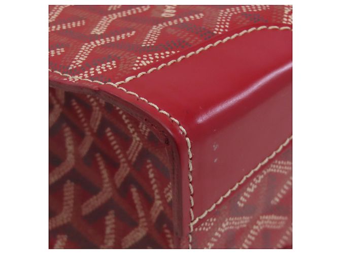 Goyard Herringbone Tote Bag aus beschichtetem Canvas Rot - Ansicht 24