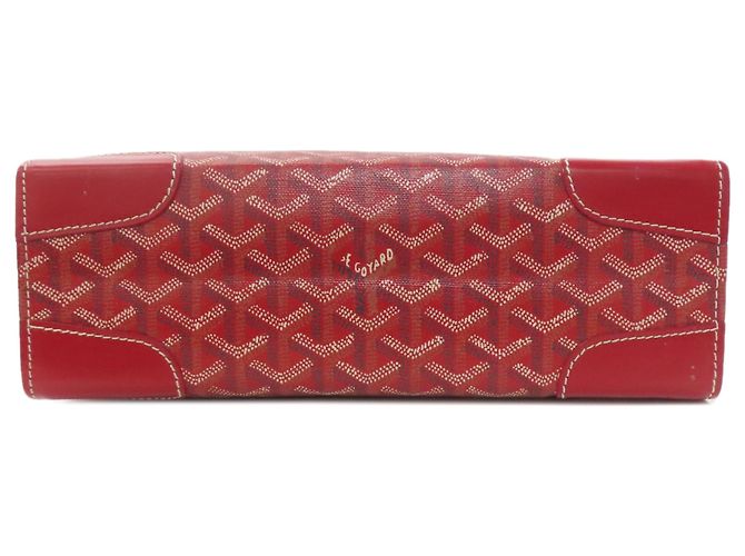 Goyard Herringbone Tote Bag aus beschichtetem Canvas Rot - Ansicht 4