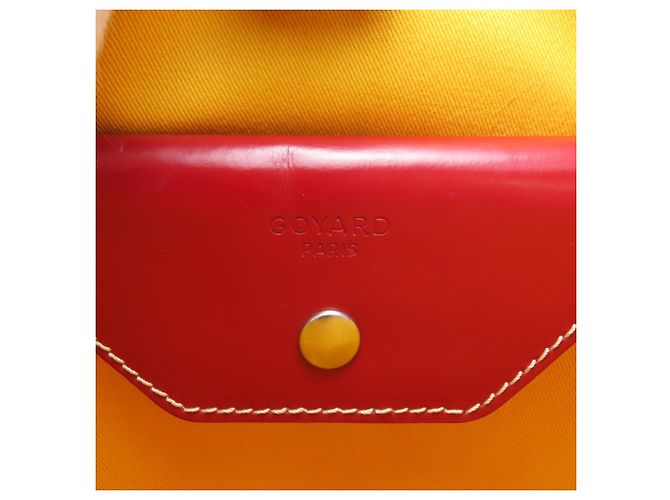 Goyard Herringbone Tote Bag aus beschichtetem Canvas Rot - Ansicht 6