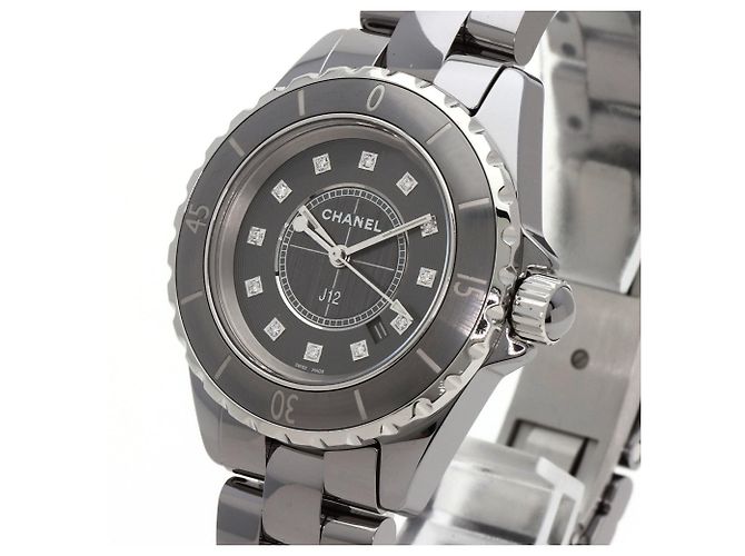 Chanel H3241 J12 Diamantuhr aus Titan-Keramik - Ansicht 3