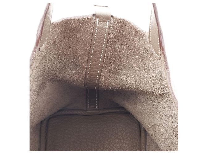 Borsa Tote Hermès Picotin Lock PM 18 in Grigio Etoupe Taupe - vista 11