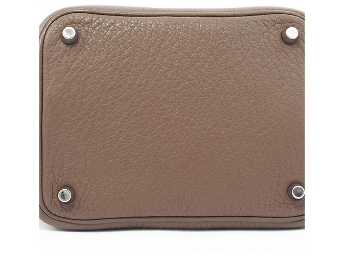 Borsa Tote Hermès Picotin Lock PM 18 in Grigio Etoupe Taupe - vista 12