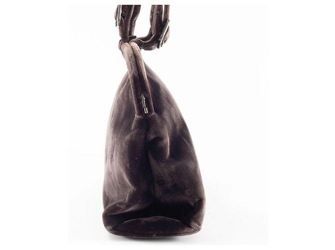 Borsa in pelle marrone scuro Prada - vista 12