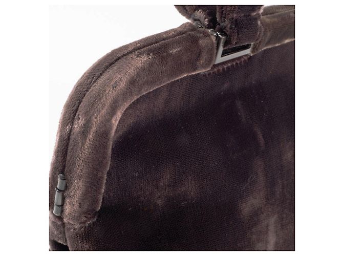 Borsa in pelle marrone scuro Prada - vista 15