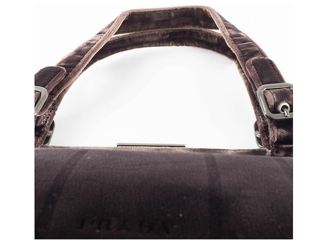 Borsa in pelle marrone scuro Prada - vista 16