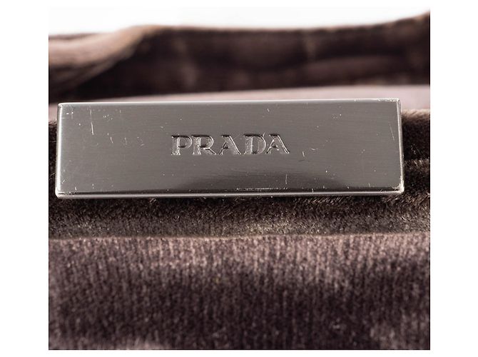 Borsa in pelle marrone scuro Prada - vista 7