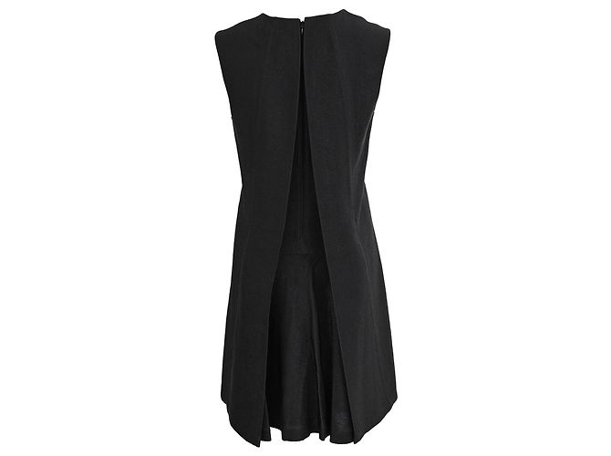 Vestido mini A-line plisado negro en poliéster Alexander Wang - vista 3