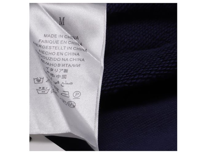 Gucci L'Aveugle Par Amour Pullover aus navyblauer Baumwolle mit Hasenapplikation Marineblau - Ansicht 7