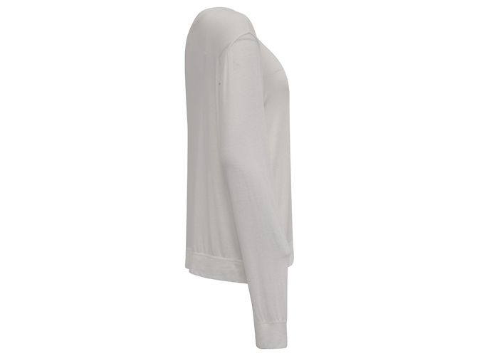 Top de manga larga Alexander Wang en modal blanco Crudo - vista 3