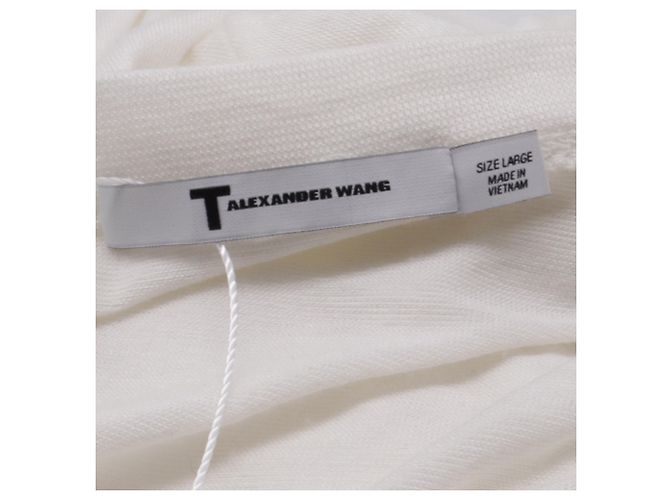 Top de manga larga Alexander Wang en modal blanco Crudo - vista 5