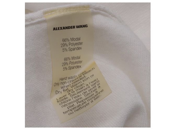 Top de manga larga Alexander Wang en modal blanco Crudo - vista 6
