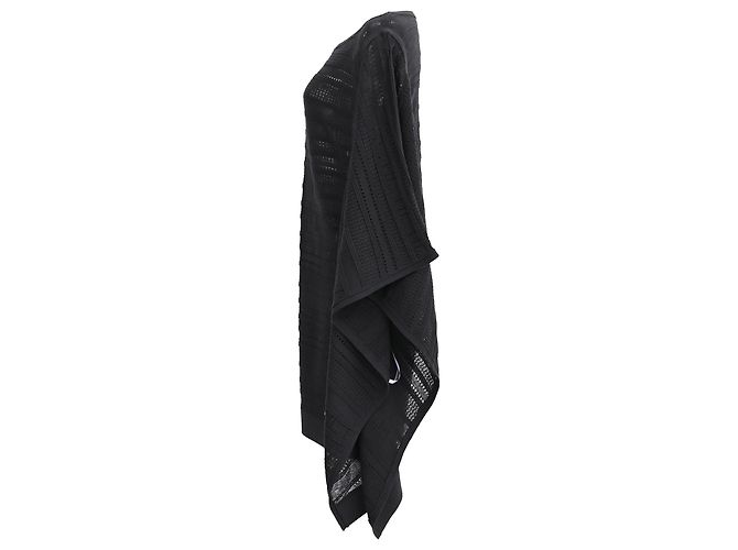 Vestido Mini Poncho de Punto Amiee en Algodón Negro de Herve Leger - vista 2