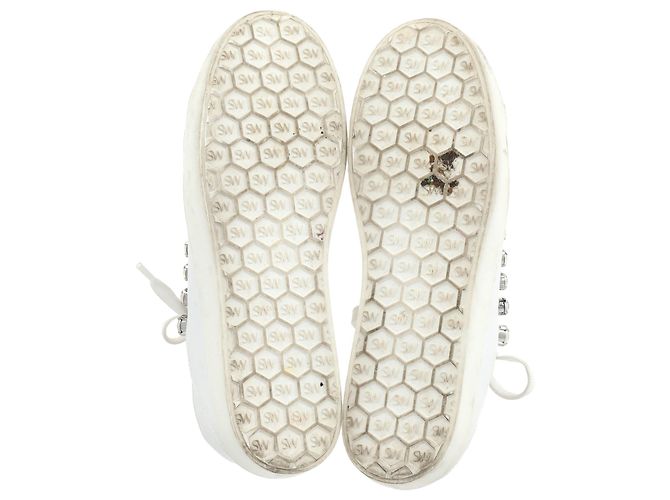 Tênis Convertíveis Goldie Shine Stuart Weitzman em Couro Branco Cru - vista 6
