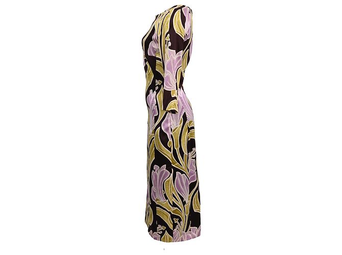Vestido Midi Boss Hugo Boss en Seda con Estampado Floral - vista 2