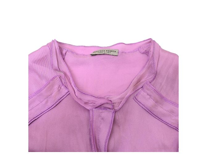 Top senza maniche in seta viola Bottega Veneta - vista 5