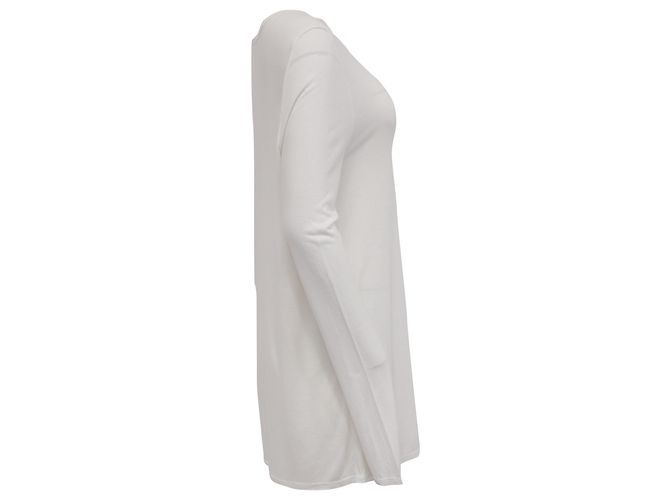 Camiseta de manga larga Alexander Wang con bolsillo en modal blanco Crudo - vista 3