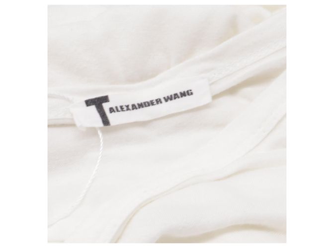 Camiseta de manga larga Alexander Wang con bolsillo en modal blanco Crudo - vista 5