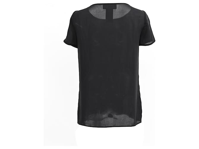 Dsquared2 Bluse aus schwarzer Seide - Ansicht 3
