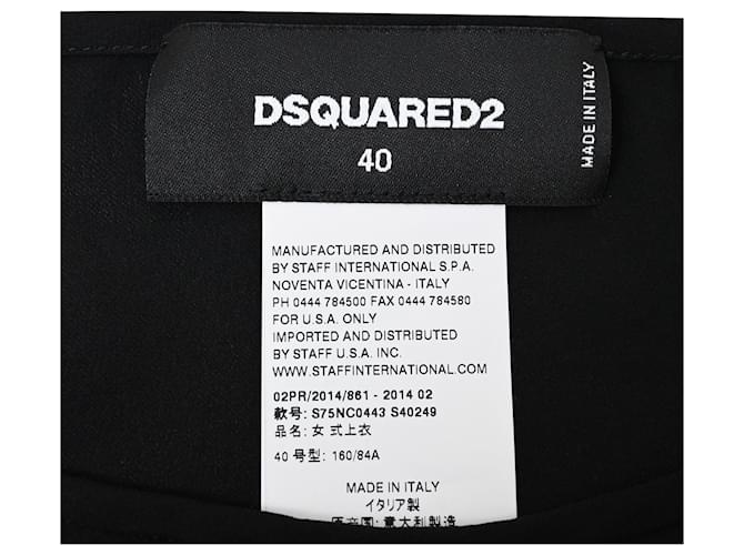 Dsquared2 Bluse aus schwarzer Seide - Ansicht 4